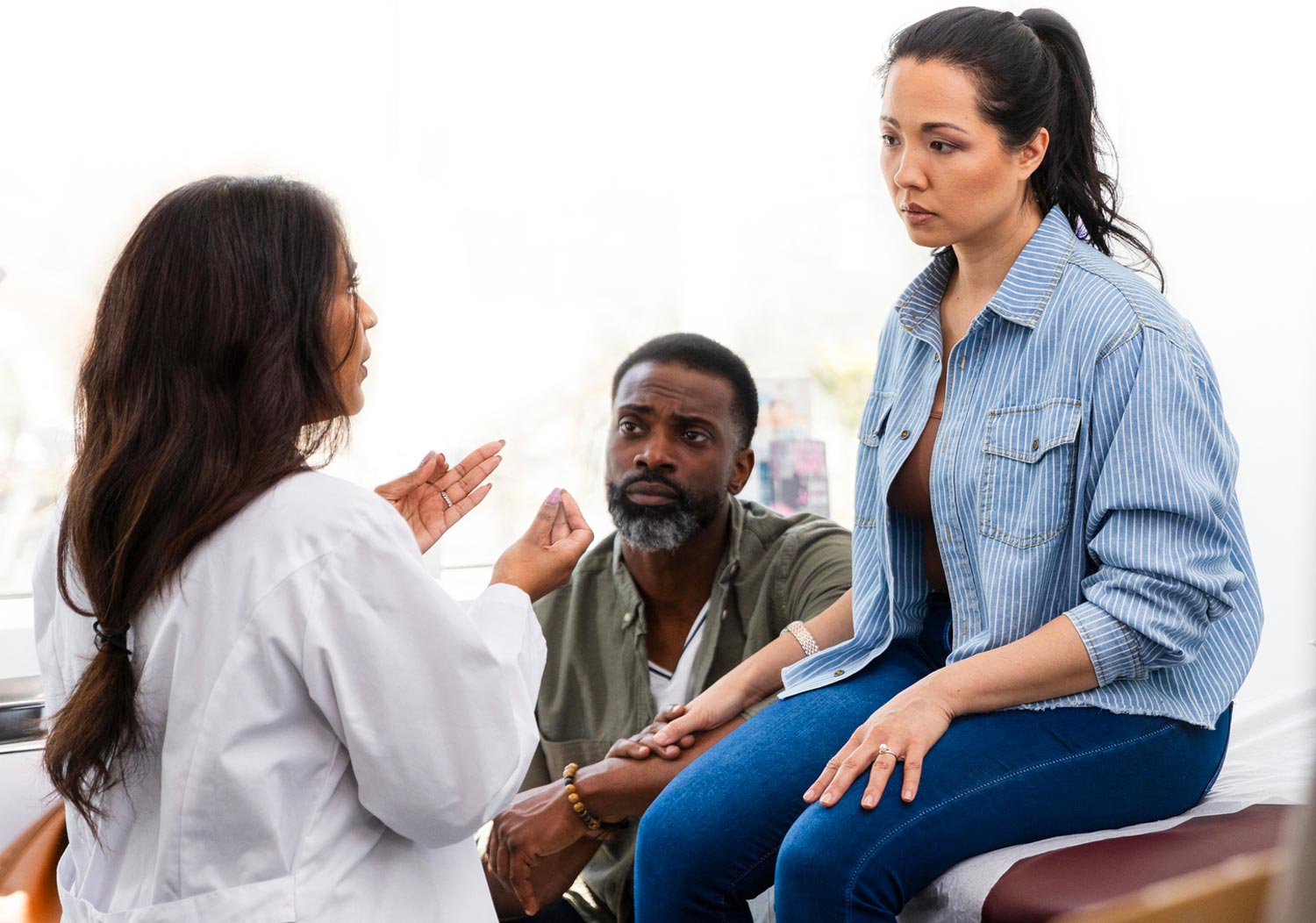 patient receiving information from doctor